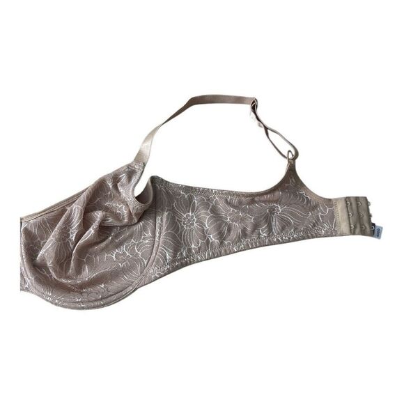 Adore Me Unlined Underwire Full Coverage Bra Size 40DD Beige Floral Print - Picture 6 of 11